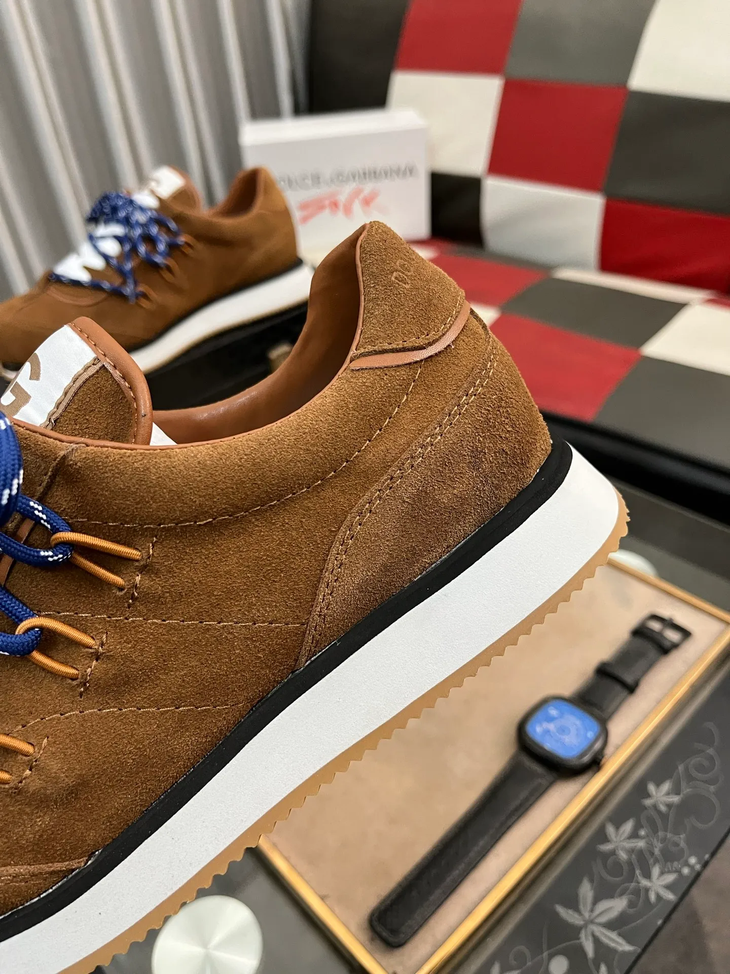Men's Men's Shoes💰480⌚️⌚️Dolce&Gabbana••DG✔️High-end men's sports•casual shoes. Original goods from top counters. Original imported cowhide, multi-material splicing design ➕Imported cowhide lining, cowhide feet ➕Original TPR elastic outsole.  Size: 38-46